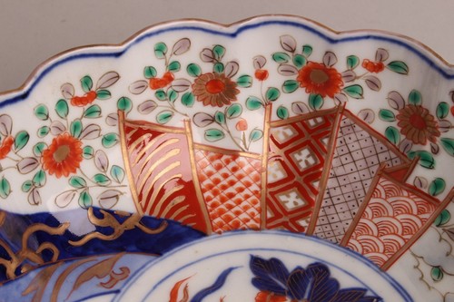 Perfect Japanese Imari Bowl Meiji Period 19thC garden Plants landscape - Picture 6 of 8