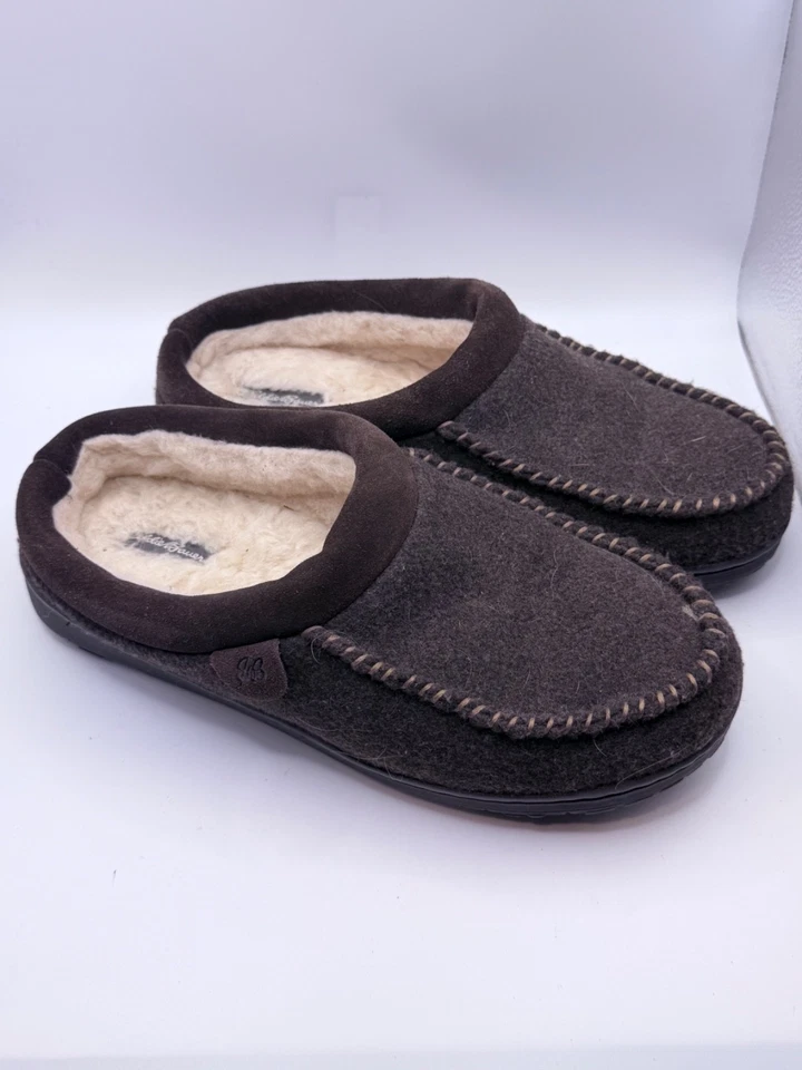 Zapatillas zueco Eddie Bauer marrón claro lana de oveja forradas talla 9 Foto 4 de 4