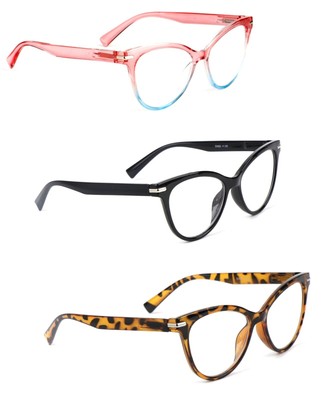 Cat Eye Stylische Retro Damen Lesebrille Federscharniere in 3 Farben DX82