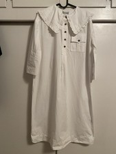 Ganni Poplin Organic Cotton(wht)shirt XXS/XS dress 41”L, 4 Button Up new w/tags