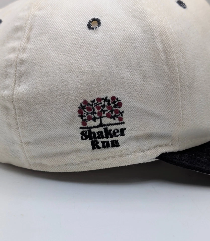 Vintage New Era Titleist Shaker Run Leather Strap Back Hat White Black VTG USA - Image 4 of 4