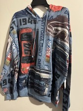 NASCAR Men s Hooded Sweatshirt NWT SZ 2XL 50-52 Long Sleeve Fleece Lined Racing