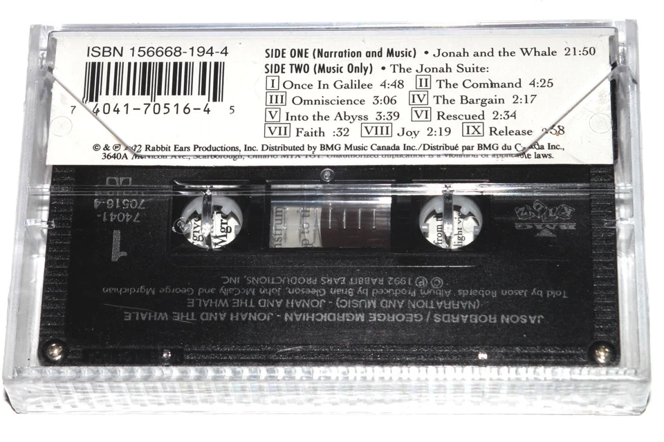 Jonah and the Whale - Robards & Mgrdichian (Cassette Tape 1992) NEW SEALED - Image 2 of 4
