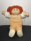 Vintage Cabbage Patch Kids Doll With Pink Overalls, Red Hair, Blue Eyes, Read