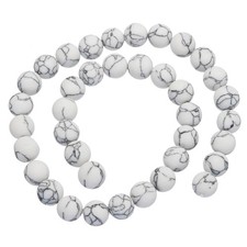36 Pcs Natural Stone 10mm Marble Beads Gemstone Beads for Jewelry Making