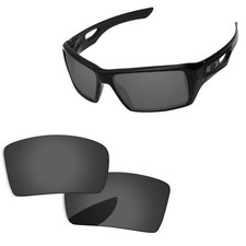 Lenslog Black Polarized Replacement Lenses For-Oakley Eyepatch 1 2 OO9136