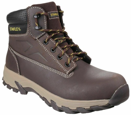 Mens STANLEY Work Boots Leather Safety Steel Toe Cap Hiking Shoes Trainers Size - Picture 7 of 8