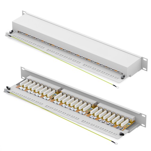 Cat6 Cat6a Patchpanel 12 8-Port RJ45 geschirmt Desktop Aufputz 1 10 GB Profi LAN - Photo 87/109