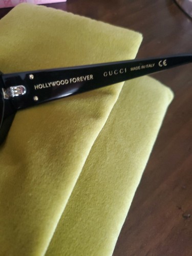 GUCCI SUNGLASSES Glasses HOLLYWOOD FOREVER CRYSTAL CAT EYE ACETATE $1179 UNISEX - Picture 10 of 22