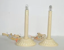 Set of (2) Vintage Single Candoliers ~ 8.25"H x 4.75"L x 2.75"D Tested & Works