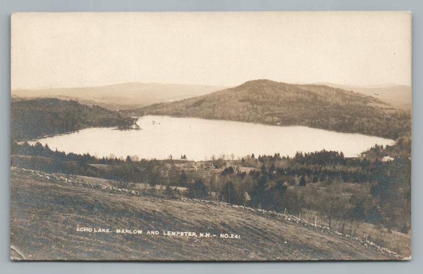 Echo Lake NH Marlow Lempster New Hampshire RPPC Antique Brockway Photo