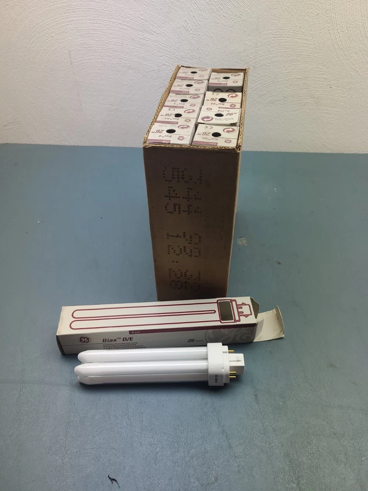 GE Biax D/E 26 W 4 Pin Light Bulb - NEW! BOX OF 10 NOS - Image 4 of 4