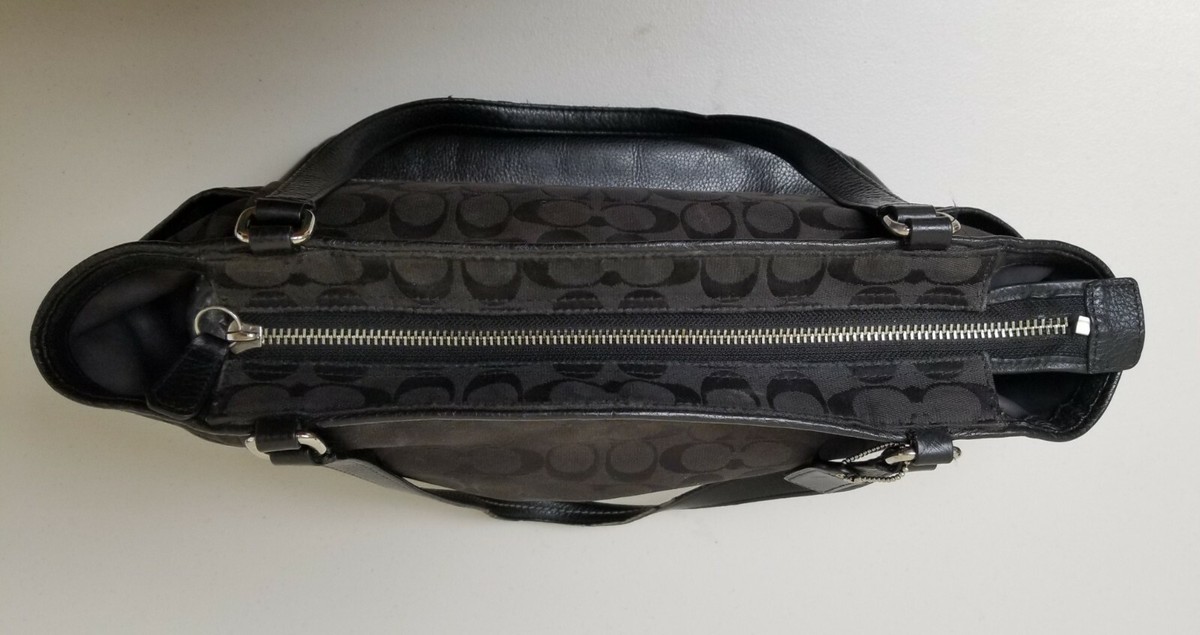 Authentic COACH #23297 Parker Signature Carryall Tote Black 