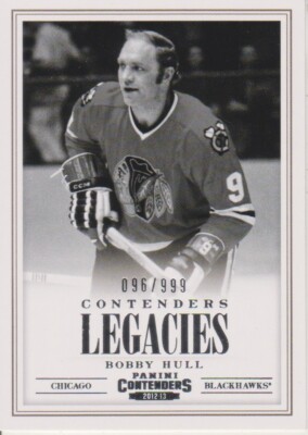 2012-13 Panini Contenders Legacies Bobby Hull #096/999 - Chicago Blackhawks