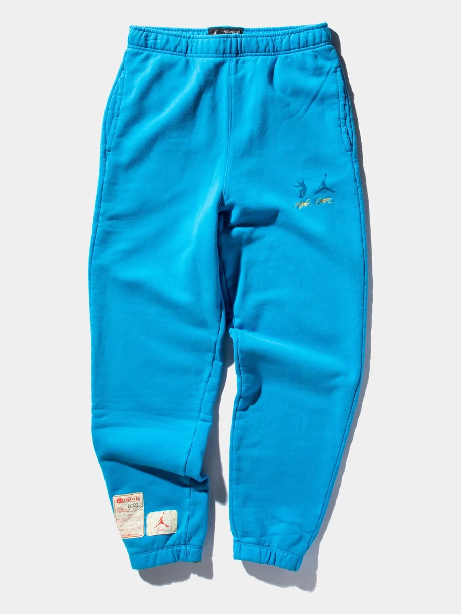 UNION × Jordan 2 M J UNION PANT Brand New Nike Jordan 2 x Union Fleece MJ Sweatpants Equator Blue