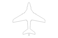 4" us military aircraft silhouette ea-6b grumman prowler white decal usa made
