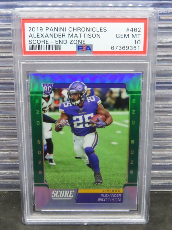 Alexander Mattison Panini Chronicles Score Update Rookies #462 End Zone