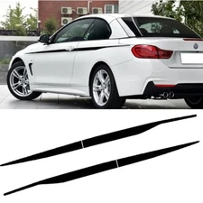 Pair of Universal Car Body Side Door Racing Vinyl Film Stickers Decal Stripes