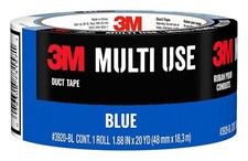 3M Multi-Use Colored Duct Tape, Blue, Duct Tape with Strong Adhesive NEW Roll 