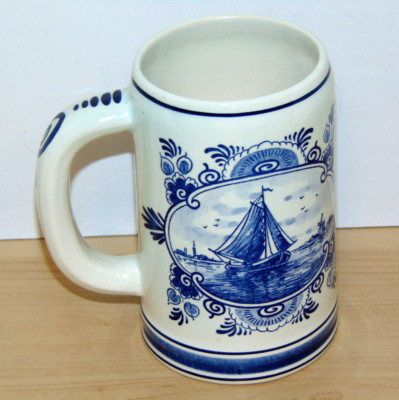 Delft Blue Hand Painted Beer Mug Made in Holland-Ex Cond | eBay