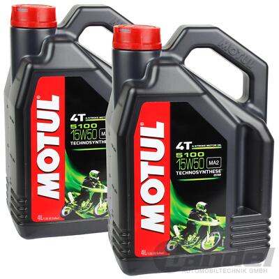 2x 4L MOTUL 5100 4T 15W-50 MOTORRADÖL 15W50 MOTORÖL zB passend für KTM BMW DUC