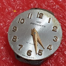 Old Movement Pryngeps Dial 16.5mm Balance OK Cal FHF 69-21 Vintage Parts