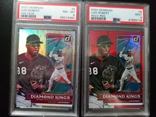 2022 Donruss Luis Robert Voltage/25 PSA8 SSP & Red Foil PSA9 Diamond Kings