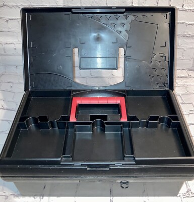 Suncast Just Stuff Trading Card Case Vtg 95 Black w/ Dividers No