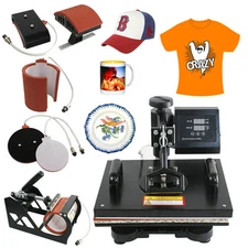 5 In 1 T-Shirt Mug/Plate Sublimation Heat Press Transfer Machine DIY Printer