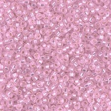 Miyuki Round Rocaille Seed Beads Size 11/0 24GM Silver Lined Pink 11-22