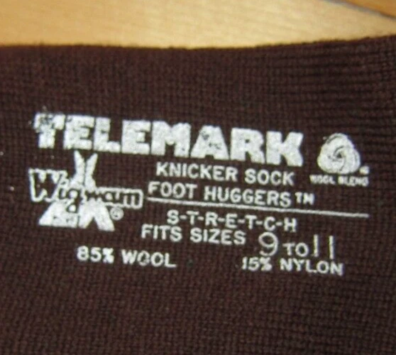 Vintage Wigwam Telemark Knicker Socks Wool Foot Huggers Men's Size 9-11 NOS - image 3 of 4