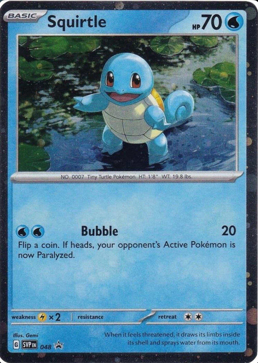 Squirtle 048 151 Cosmos Holo Black Star Promo Pokemon Card | eBay
