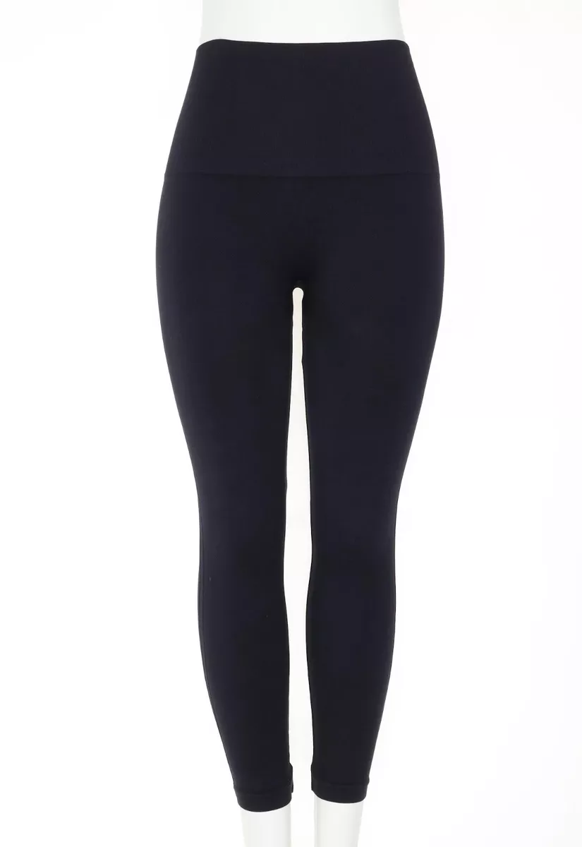 SPANX L119406 Womens Black Look at Me Now Seamless Leggings Size
