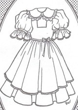 SEWING PATTERN fits 13-14" DOLL DRESS Victorian German French Little Darling 771