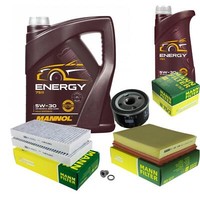 Mann Inspektionspaket 6L Mannol Energy 5W-30 FüR Renault Laguna Iii 1.6 16V