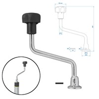 Kurbel Hebel StüTzrad 48 Mm Bugrad Deichselrad HöHe 200Mm FüR AnhäNger Wohnwagen