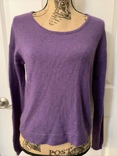 Talula Purple Sweater Sz S 5% Cashmere 7% Angora Rabbit Hair