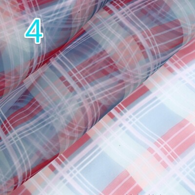 Check Mesh Organza Fabric DIY Lace Tartan Curtain Skirt Dress Crafts ...