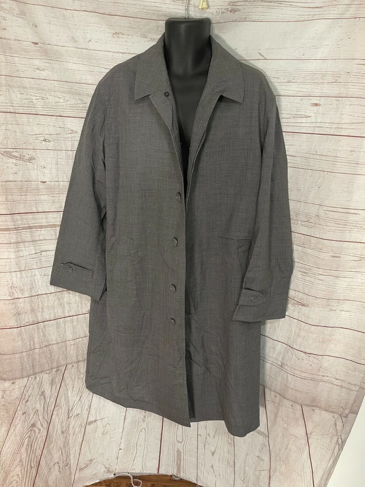 Gabardina Allegri Hombre Botón Delantero Manga Larga Color Gris Foto 2 de 4