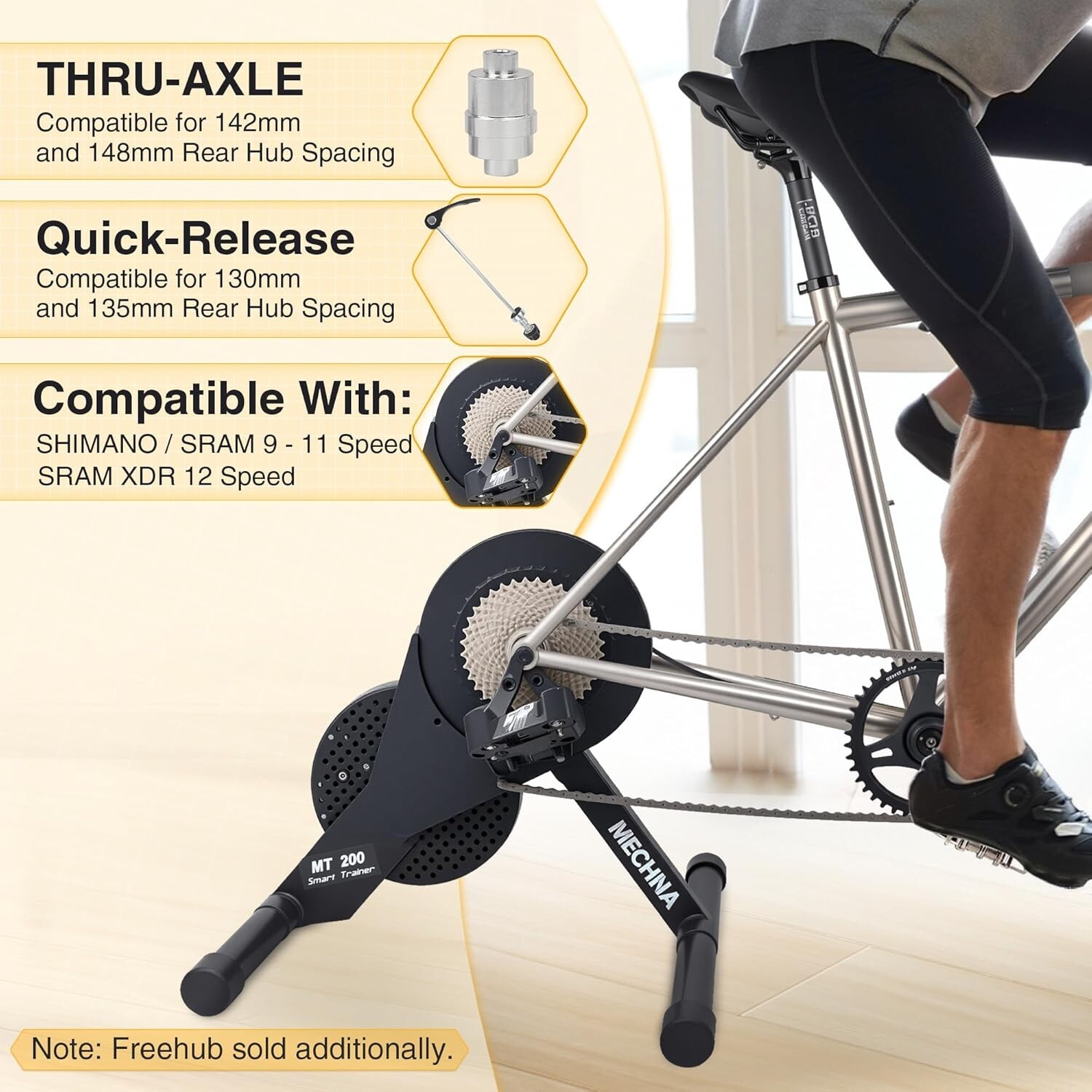 Foldable Smart Indoor Exercise Bike Trainer - Pro-Level Indoor Cycling