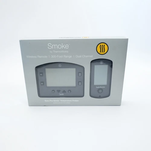 ThermoWorks Smoke Wireless Remote BBQ Alarm Thermometer TX-1300-CH 300 Ft