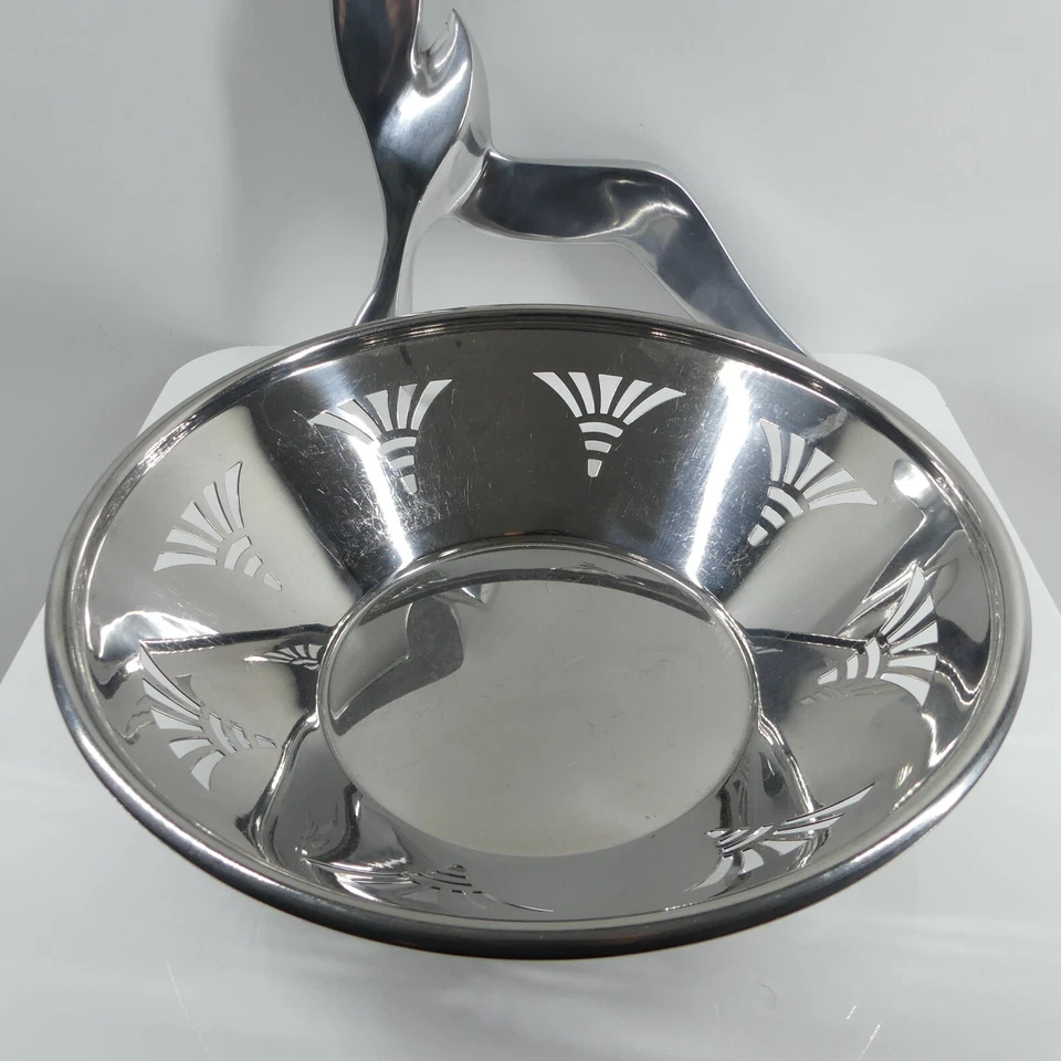 große WMF Obst Schale aus der Serie "Hotel"  und Wanddekoration Schwalbe aus Alu - Bild 2 von 4