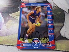 2014 Select Mitch Wallis HAND Signed AFL Trading Card #125 Western Bulldogs