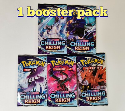 X1 Pokemon Cards Chilling Reign Booster Pack Sealed English SHIP FAST | eBay