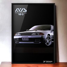 90s Original Ad YOKOHAMA TIRE × Nissan SKYLINE GT-R Mk3 BNR32 , stickers NISMO