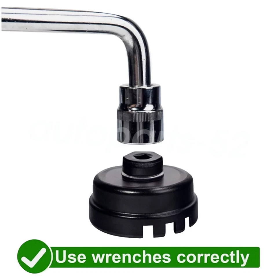 Socket Remover Tool Oil Filter Cap Wrench Cup For Toyota Lexus 64MM 14 Flutes Foto 4 de 4