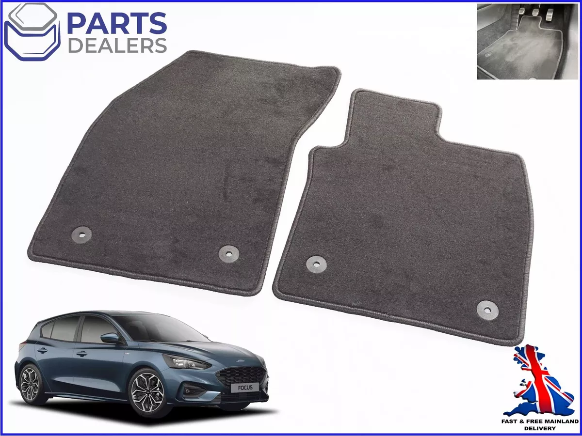 FRONT FLOOR MAT SET GENUINE FORD FOCUS 2018 2024 BLACK VELOUR CARPET MATS SET