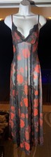 Valentine s Sheer Black Red Rose Floral Lace Maxi Slip Dress Lingerie Romantic