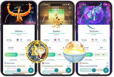 P.T.CentraI TRADE  Shiny Galarian Moltres Zapdos Articuno Digital...