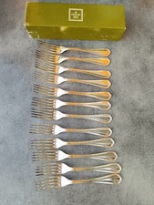 Christofle lot de 12 fourchettes Spatours métal argenté dans sa boite 